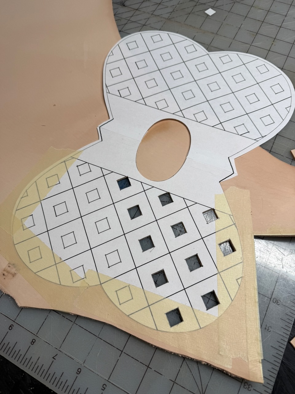 Cutting out the small diamonds